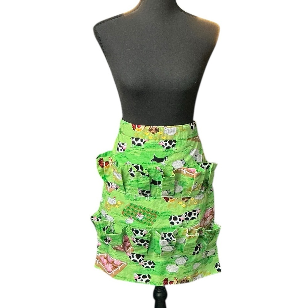 Egg Collecting Apron Handmade Cow Farm Ranch